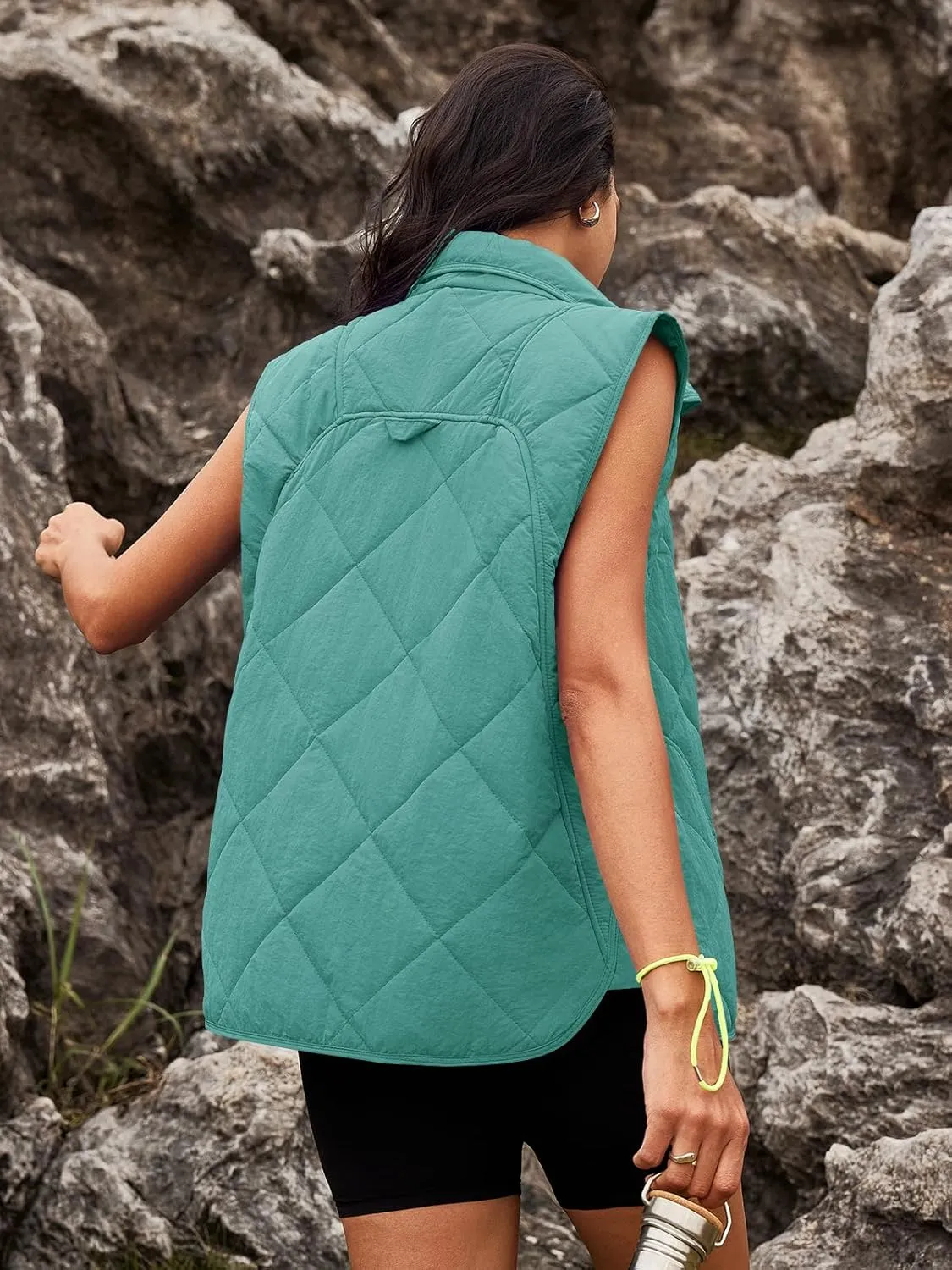 SENSERISE Womens Puffer Vest Quilted Vests Oversized Lightweight Outerwear Padded Jacket Winter Fall Outfits