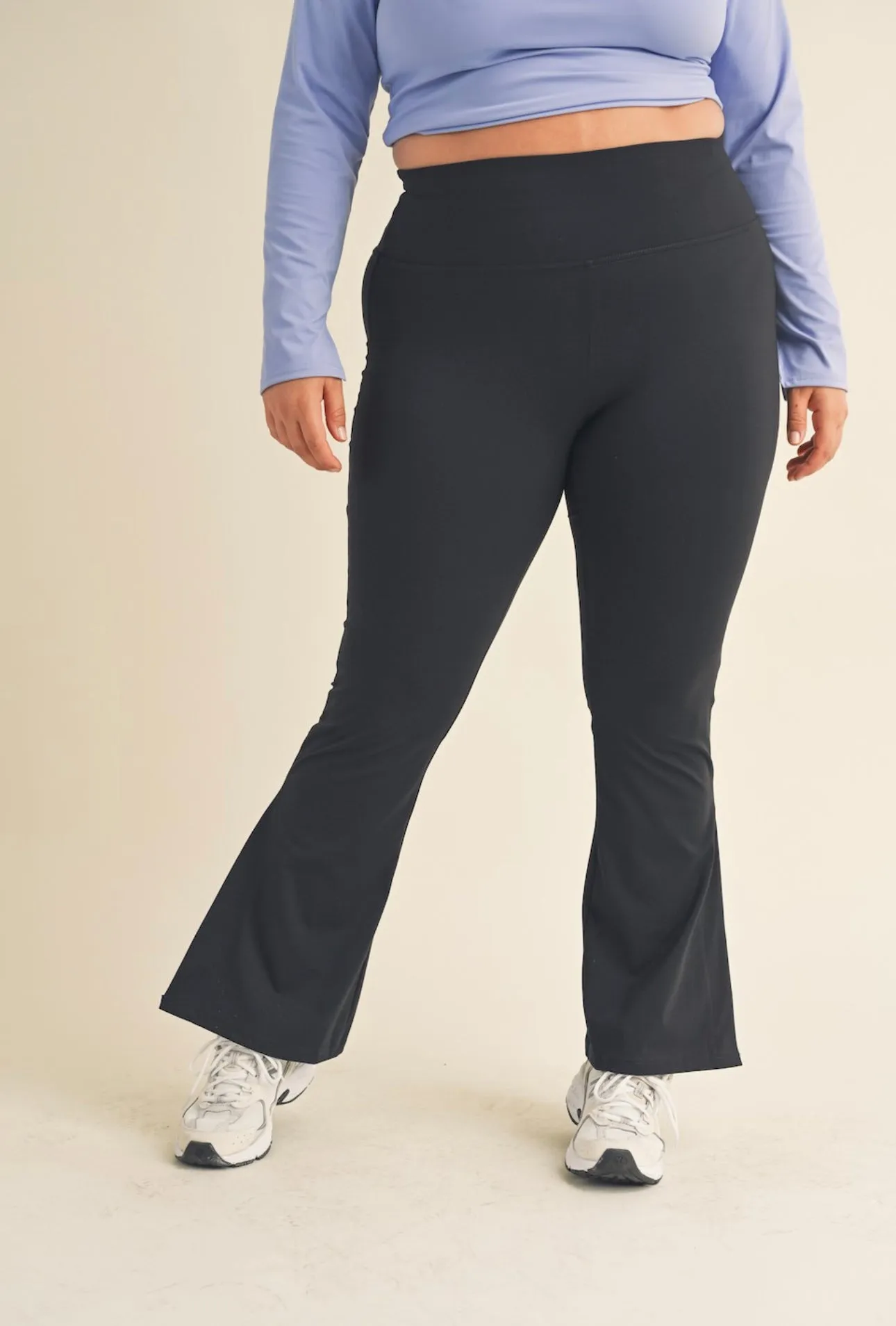 Side Split flare Leggings Plus