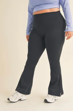 Side Split flare Leggings Plus
