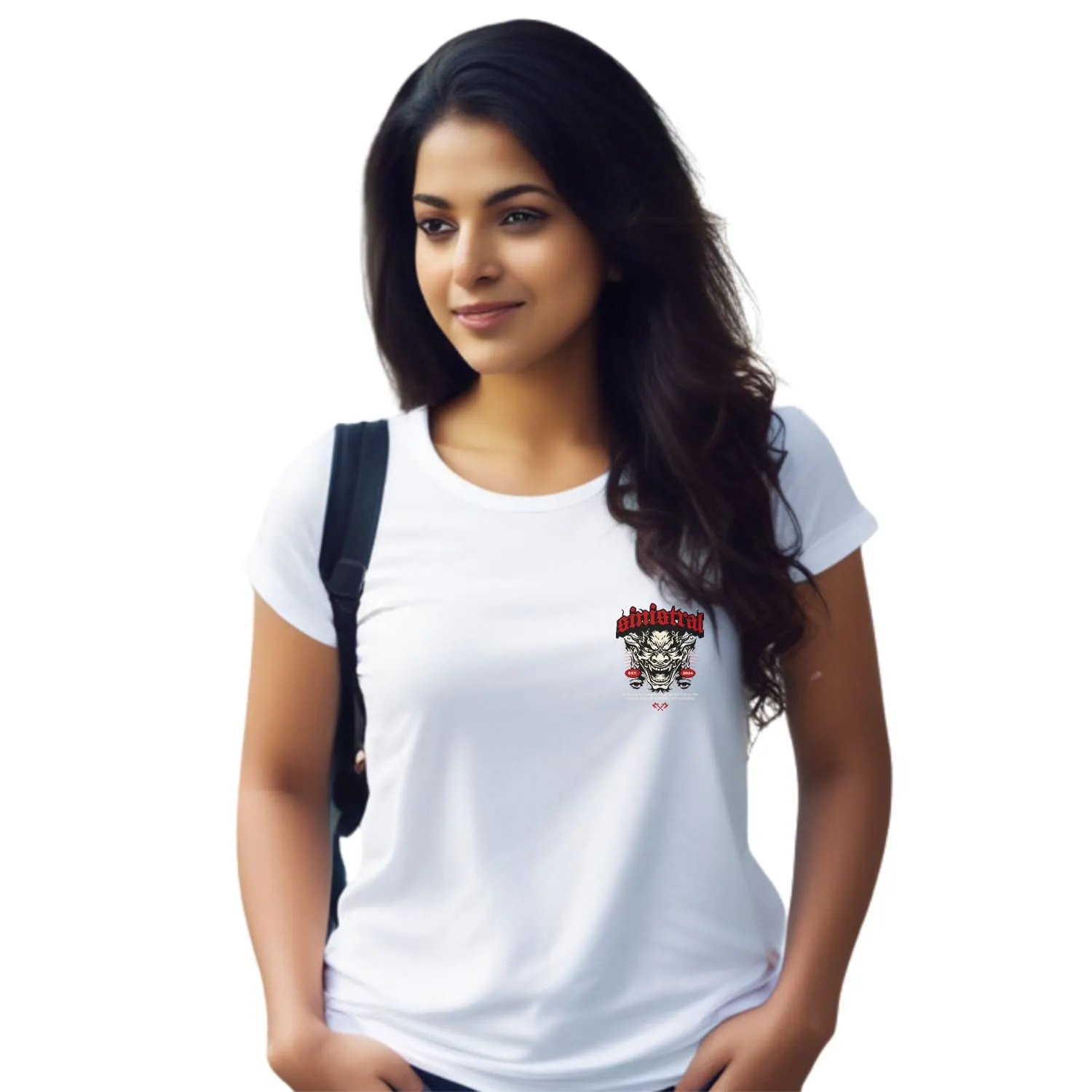 Sinistral Womens cotton printed T-shirt