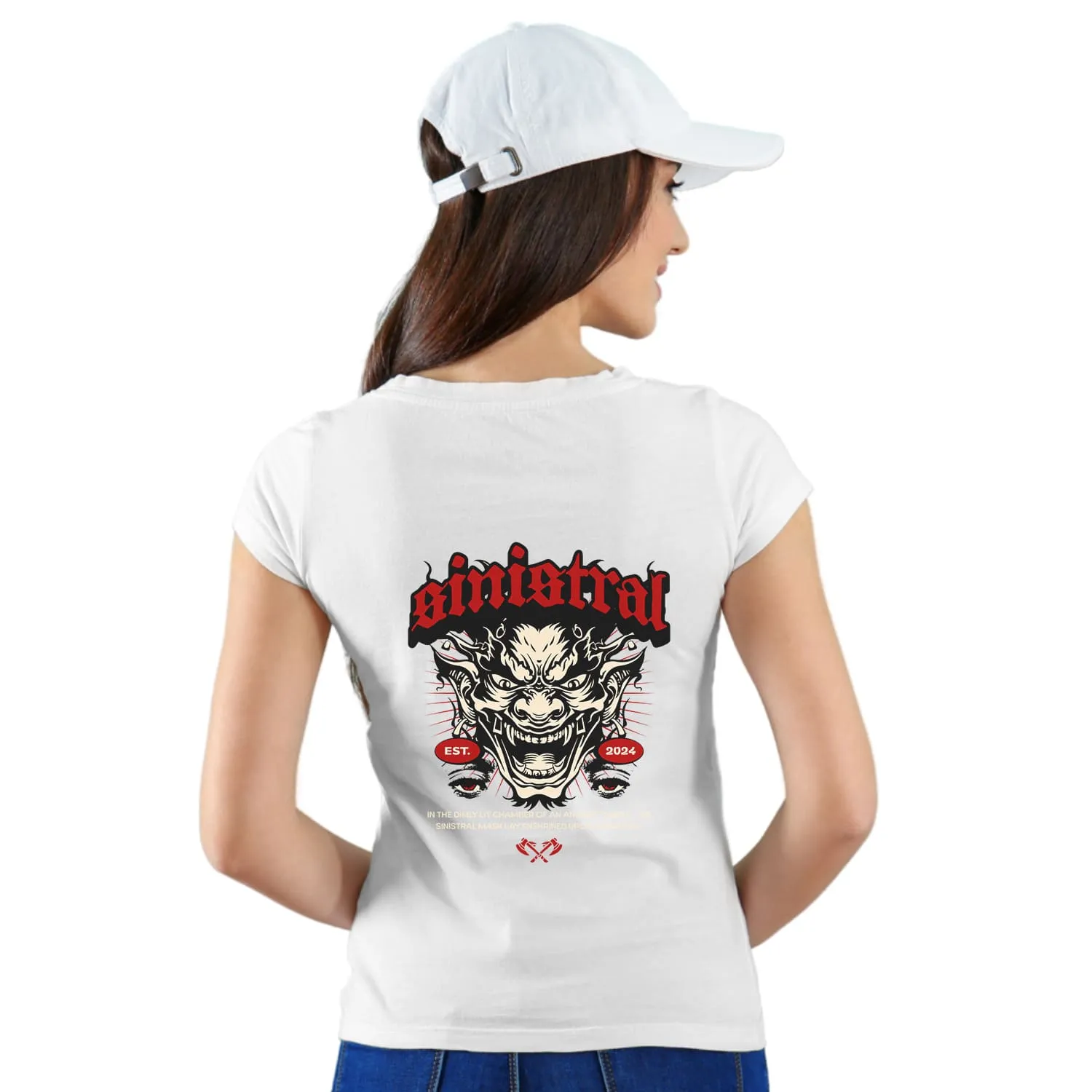 Sinistral Womens cotton printed T-shirt
