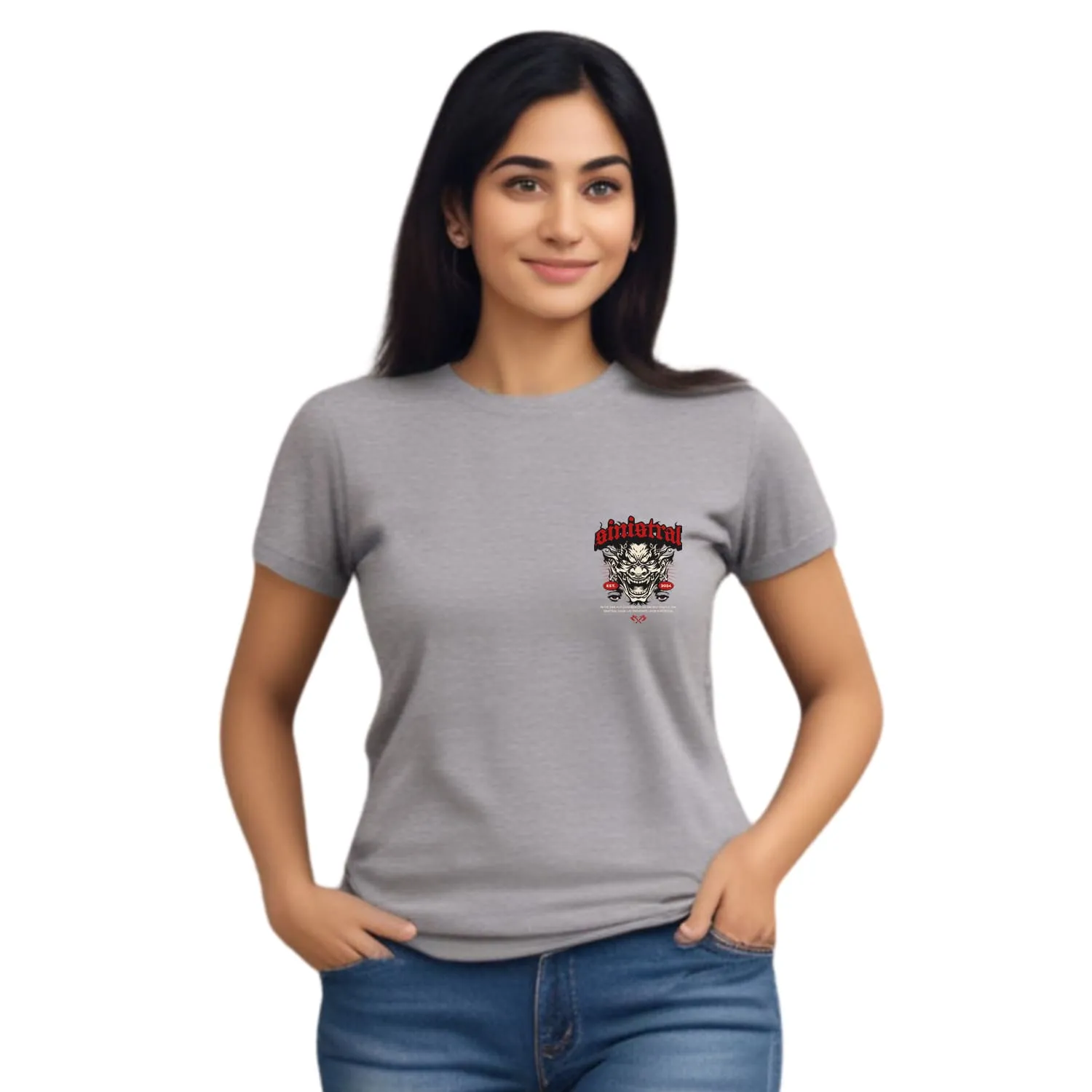 Sinistral Womens cotton printed T-shirt