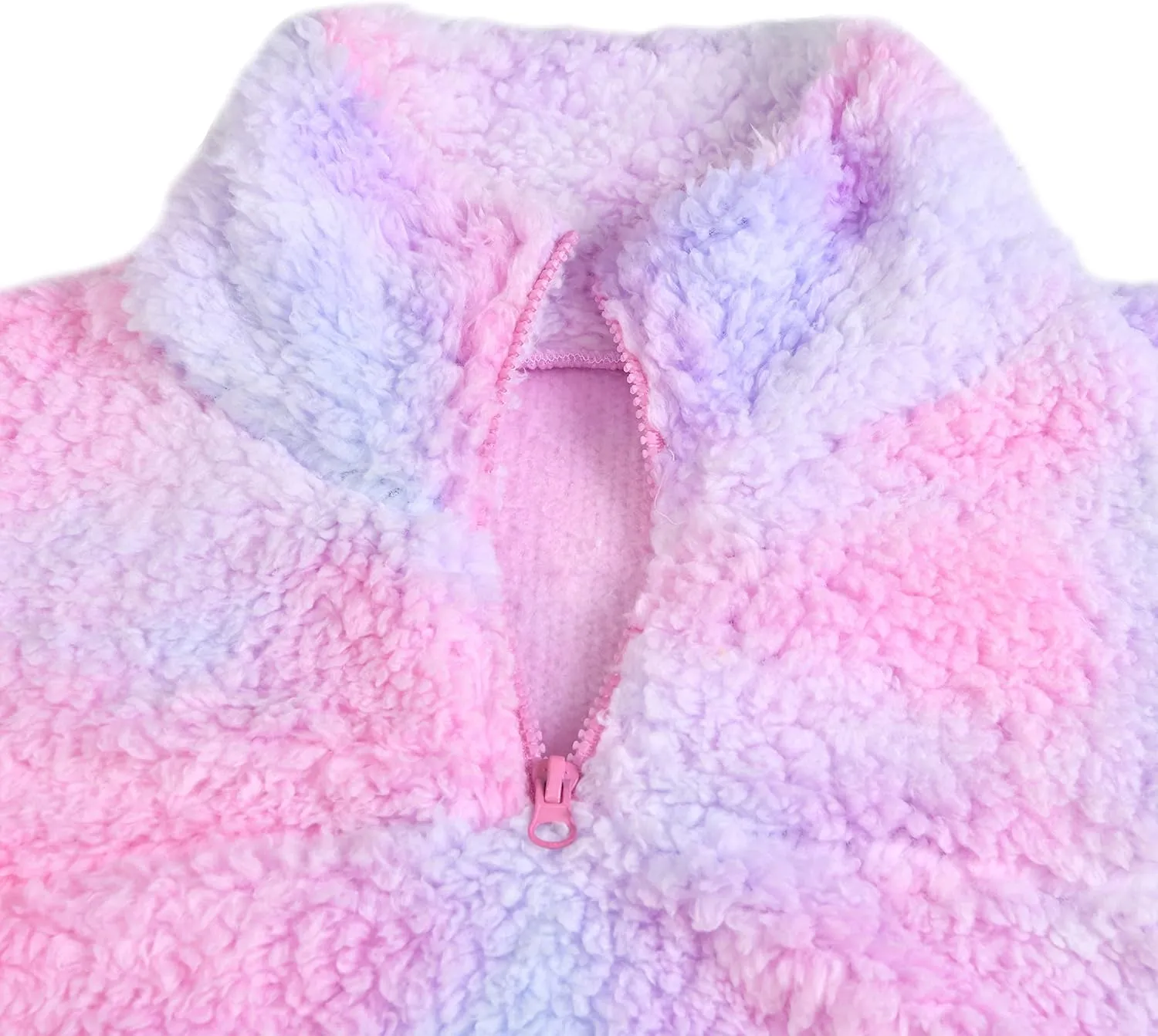 Sleepdown Womens Sweatshirt Long Sleeve Fuzzy Sherpa Fleece Zip Up Sweatshirts for Women Fluffy Pullover Tops with Pockets