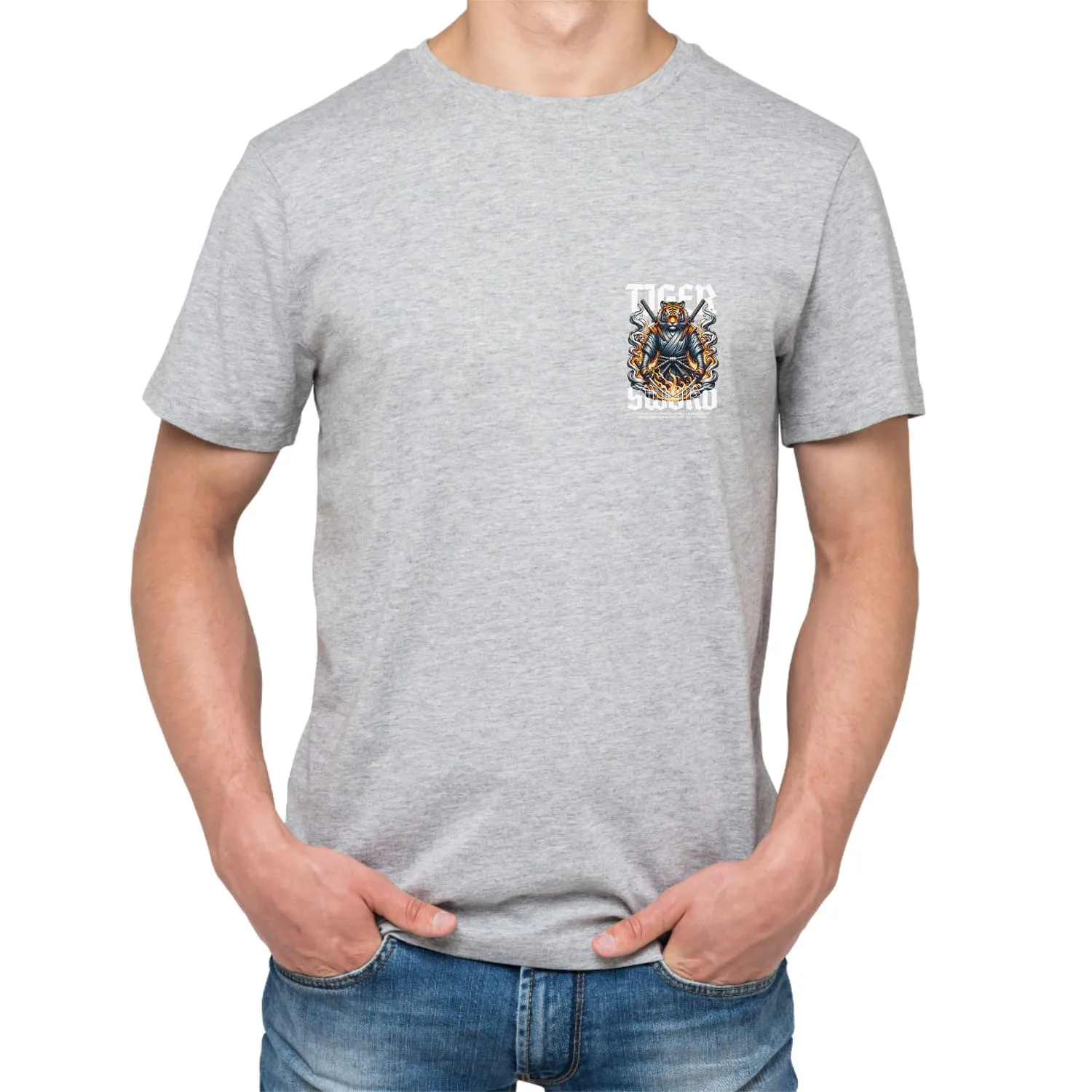 Tiger Mens cotton printed T-shirt