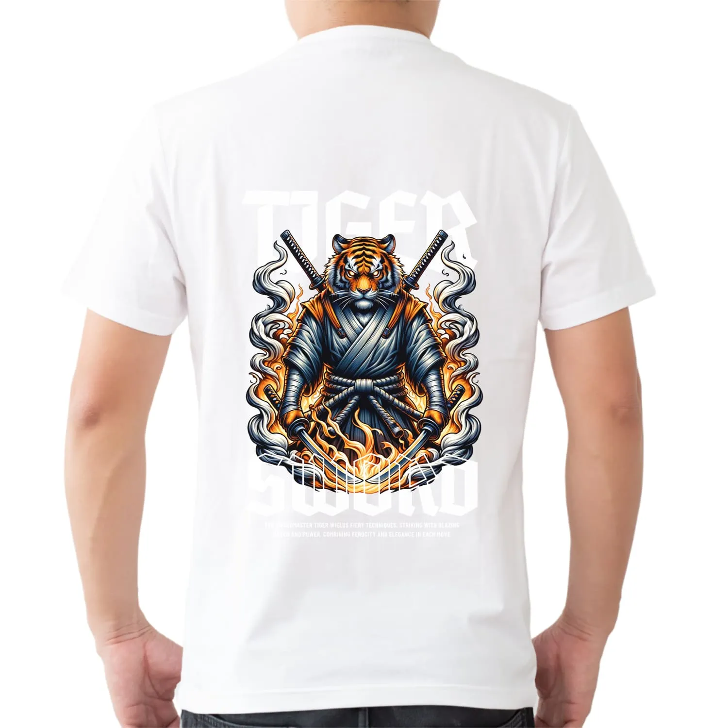 Tiger Mens cotton printed T-shirt