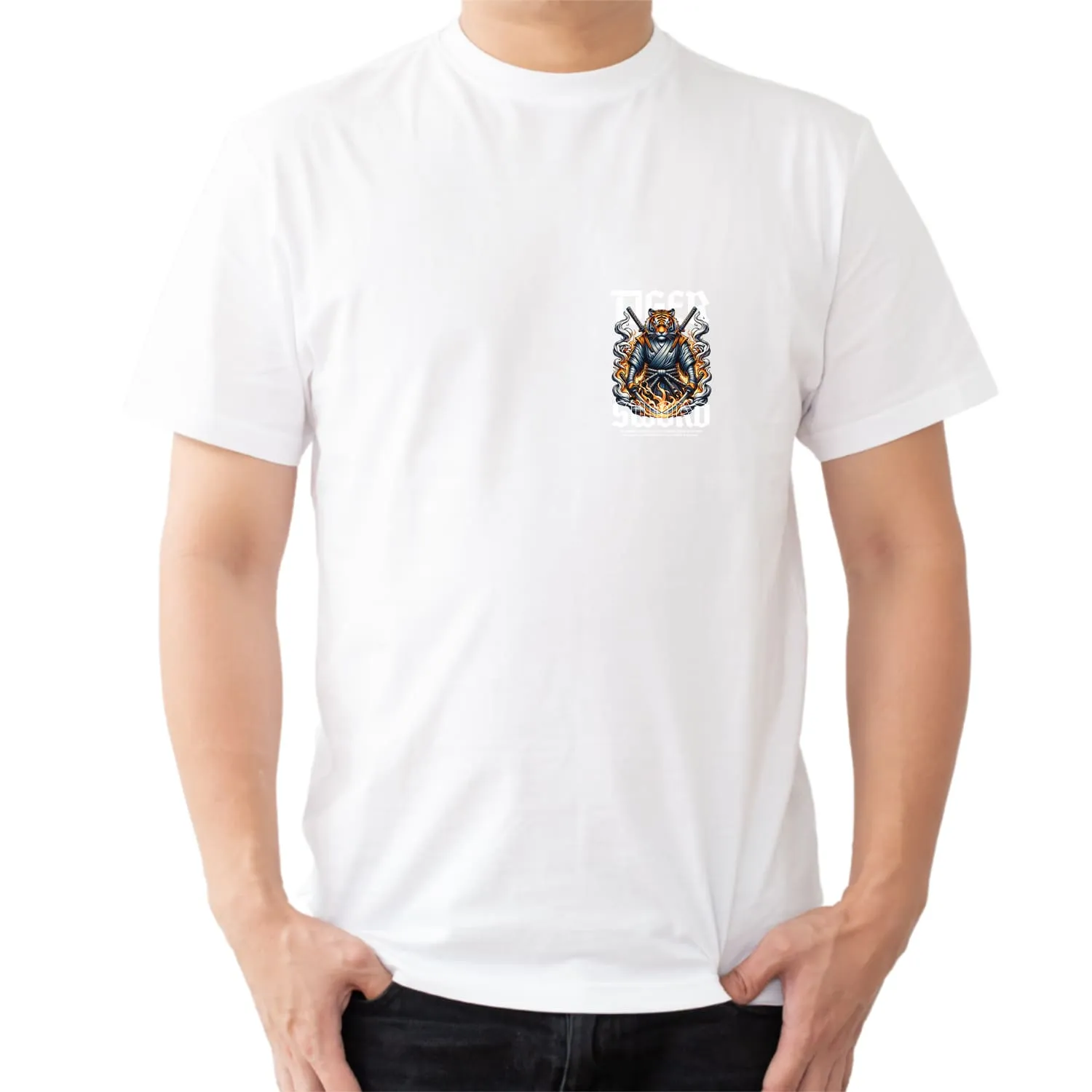 Tiger Mens cotton printed T-shirt