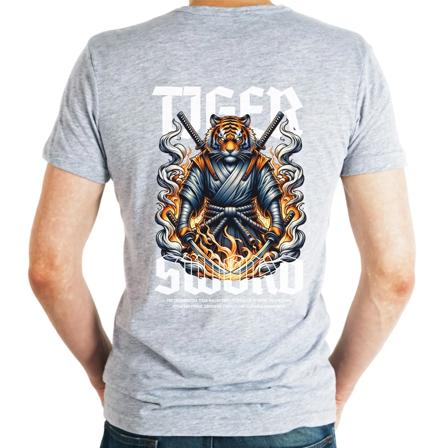 Tiger Mens cotton printed T-shirt