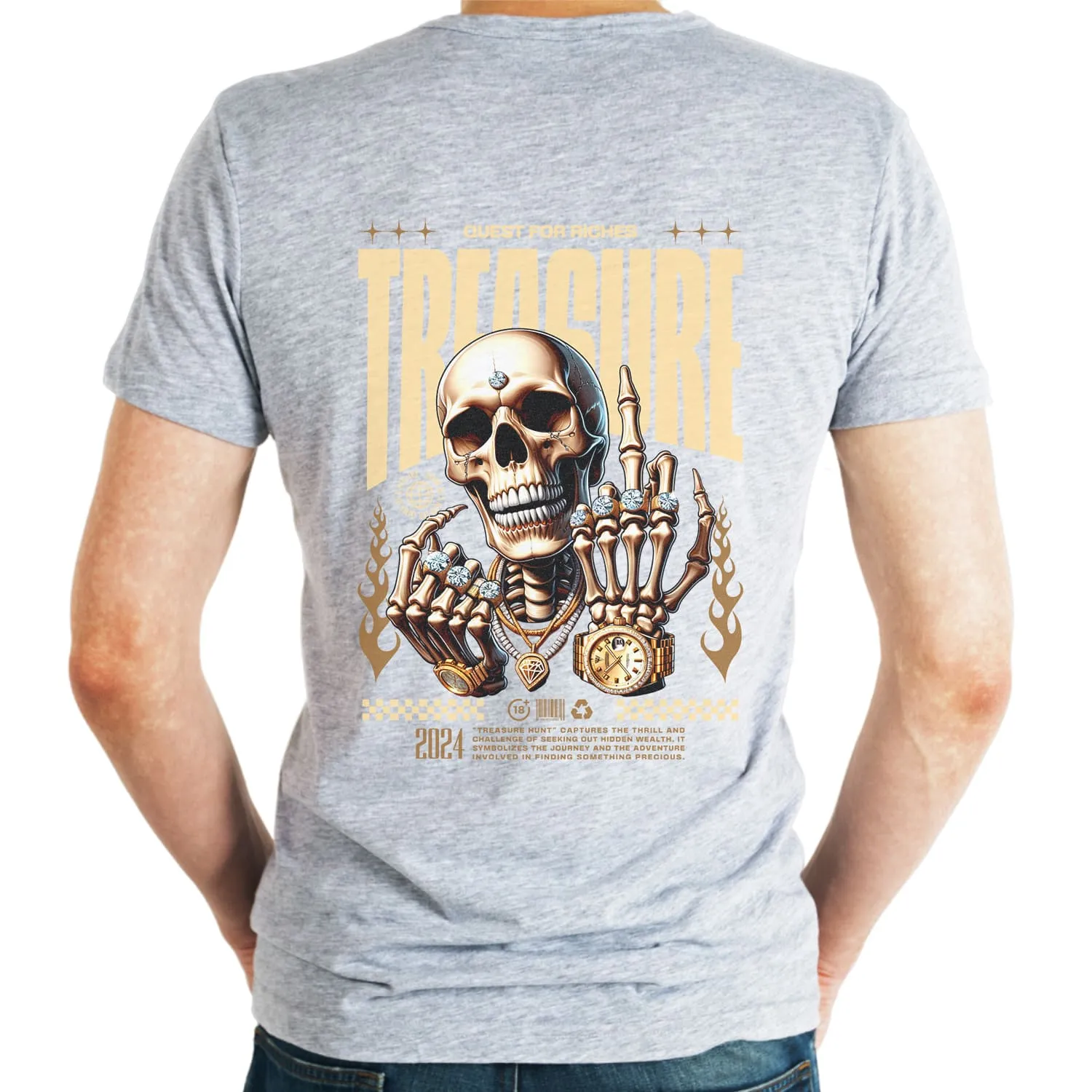 Treasure Mens cotton printed T-shirt