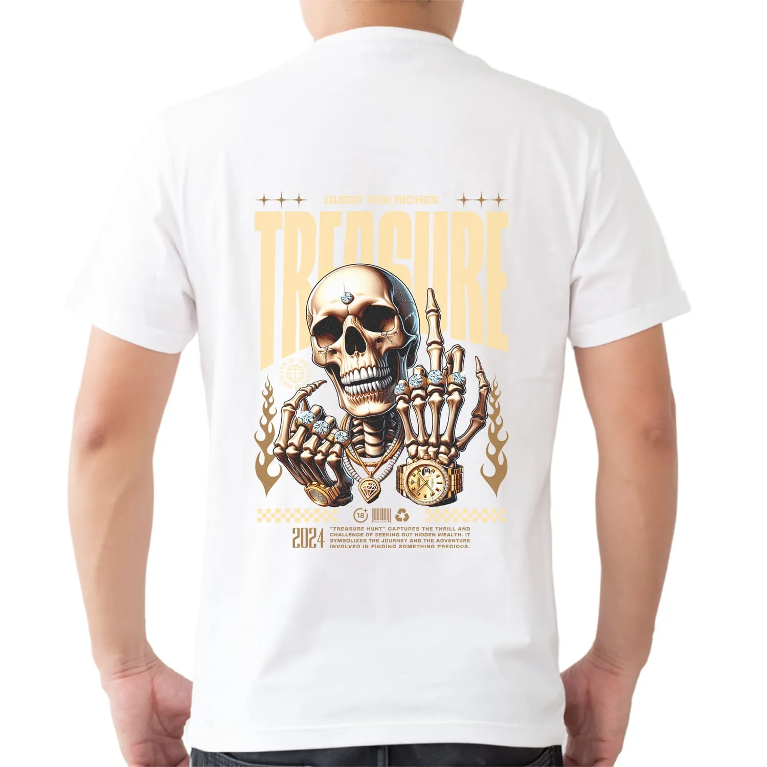 Treasure Mens cotton printed T-shirt