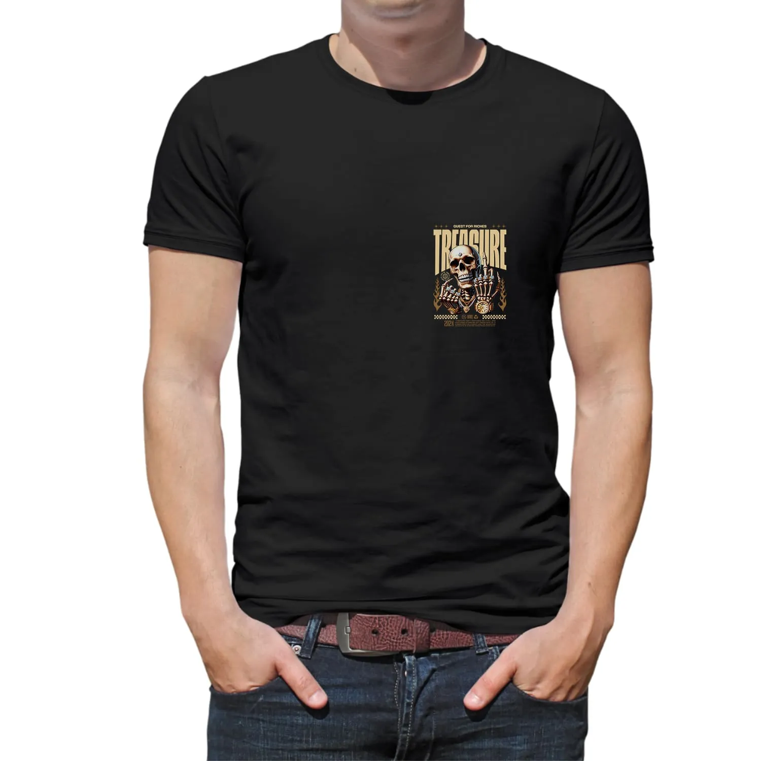 Treasure Mens cotton printed T-shirt