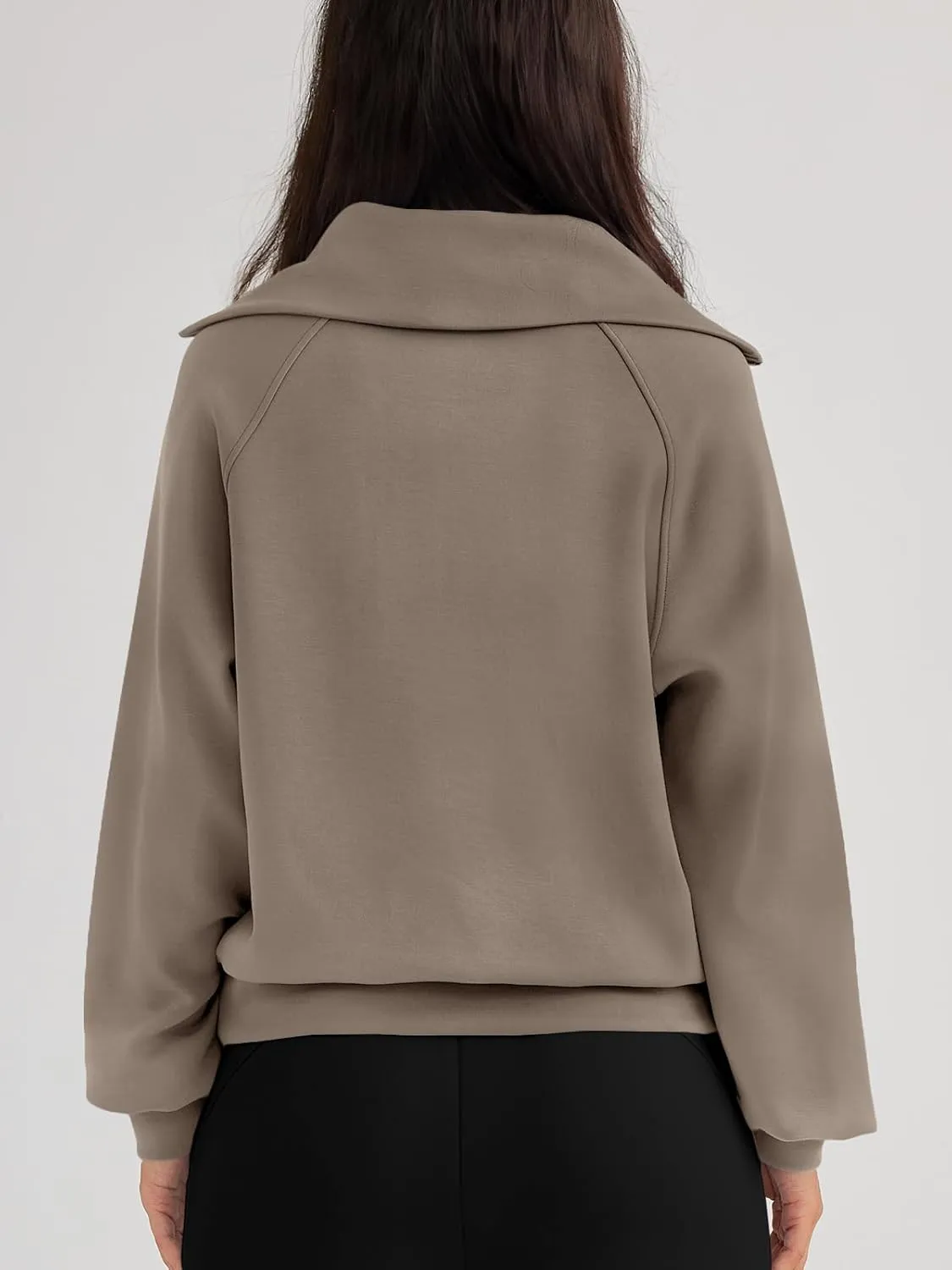 Trendy Queen Womens Oversized Sweatshirts Half Zip Pullover Long Sleeve Quarter Zip Hoodies Teen Girls Fall Y2K Clothes