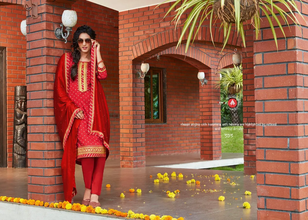 Triple Aaa Presents Kumkum Jam Printed Casual Wear Salwar Suits
