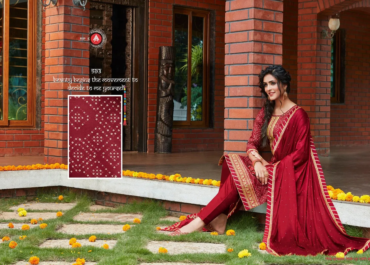 Triple Aaa Presents Kumkum Jam Printed Casual Wear Salwar Suits