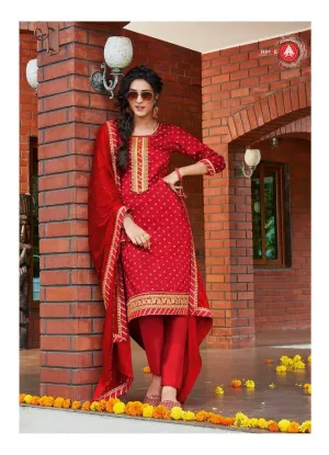 Triple Aaa Presents Kumkum Jam Printed Casual Wear Salwar Suits
