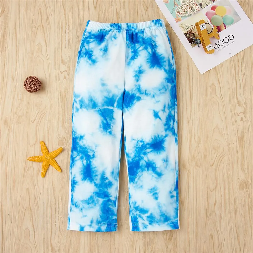 Unisex Tie Dye Hooded Long Sleeve Jumper & Pants Kids Wholesale Clothing