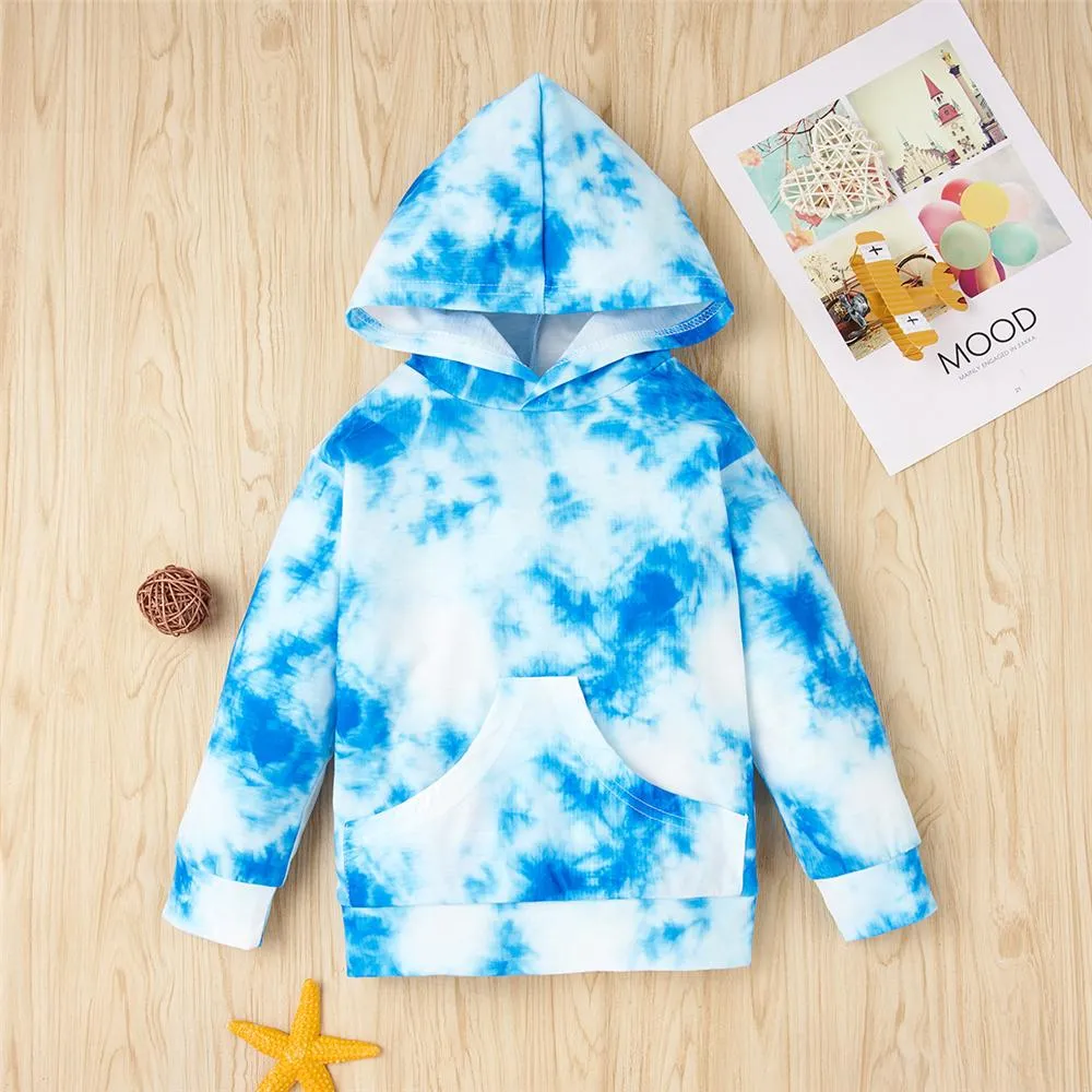 Unisex Tie Dye Hooded Long Sleeve Jumper & Pants Kids Wholesale Clothing