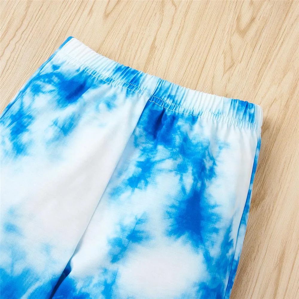 Unisex Tie Dye Hooded Long Sleeve Jumper & Pants Kids Wholesale Clothing