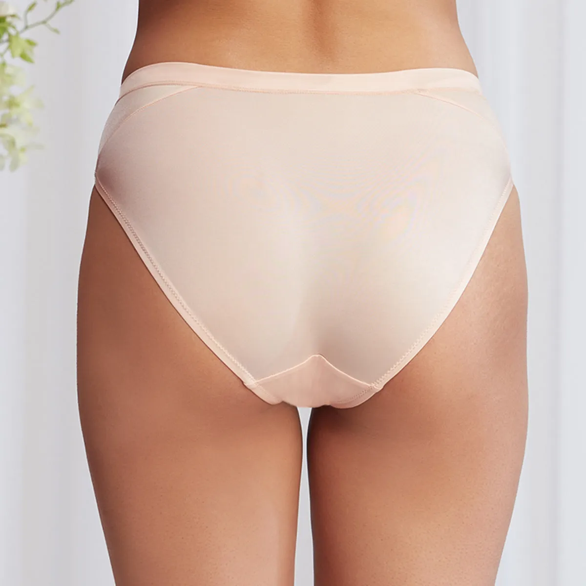 V-Cut Lace Hipster Panty-NYP343-Peach