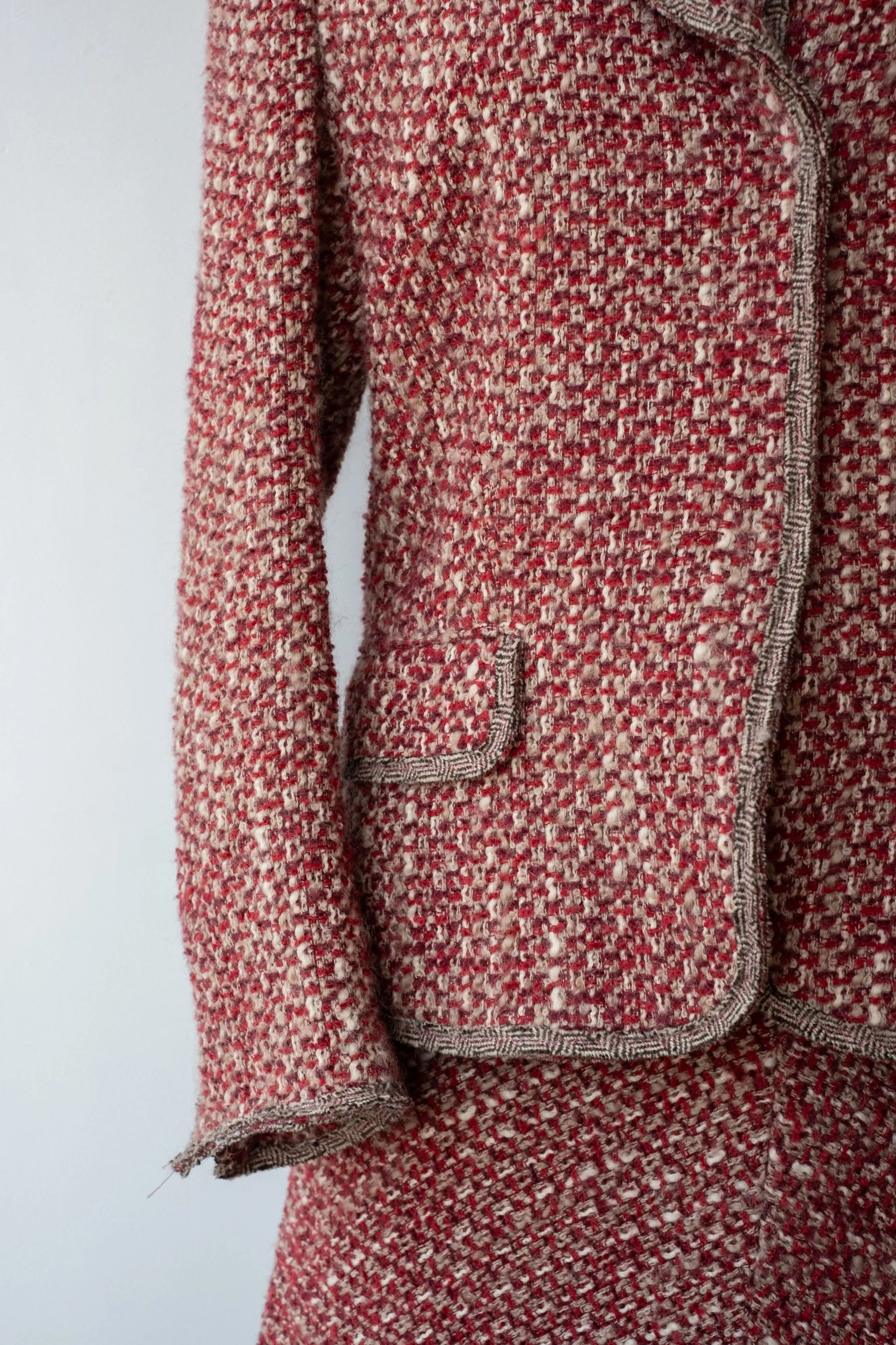 Vintage Moschino Tweed Blazer and Skirt Set