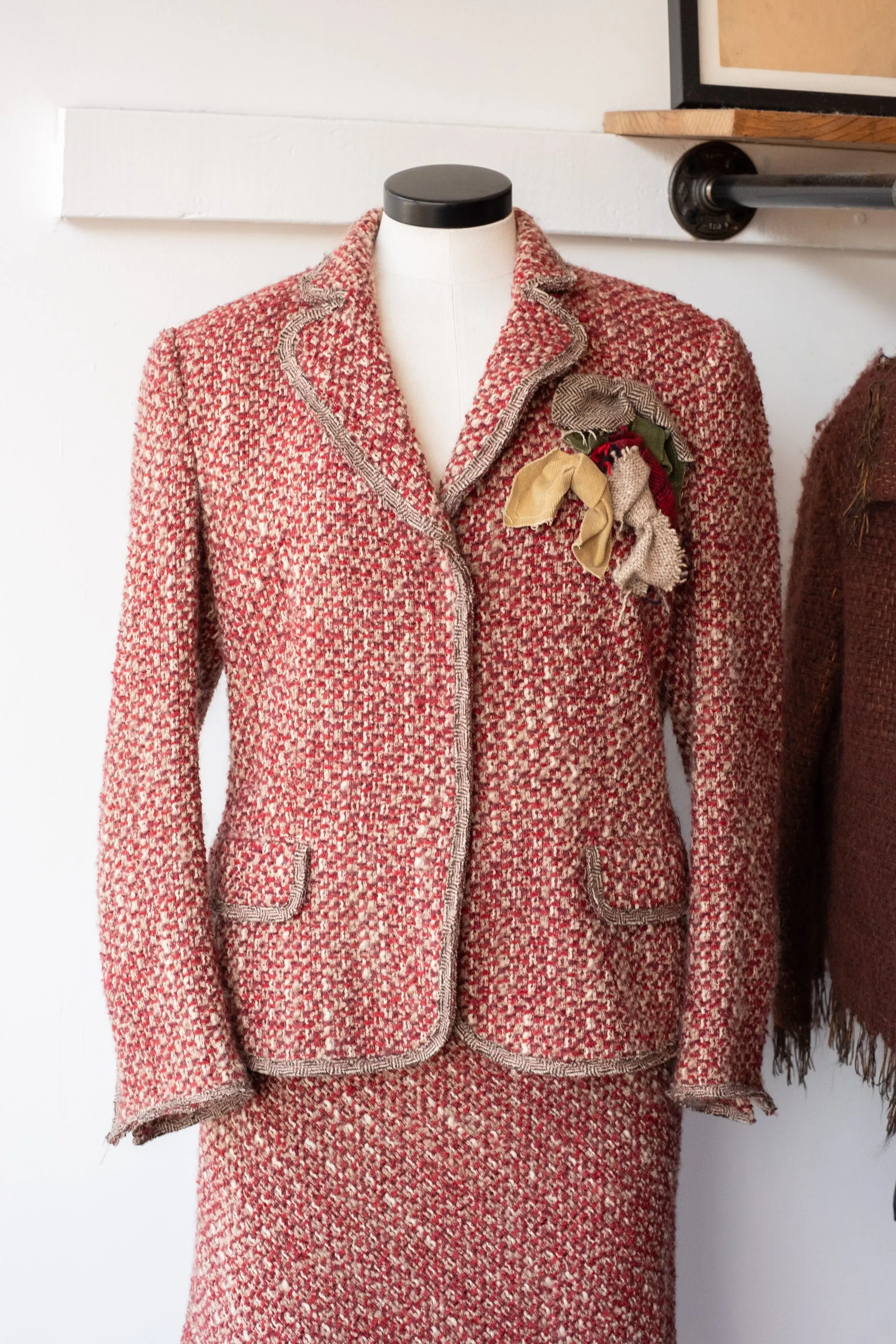 Vintage Moschino Tweed Blazer and Skirt Set
