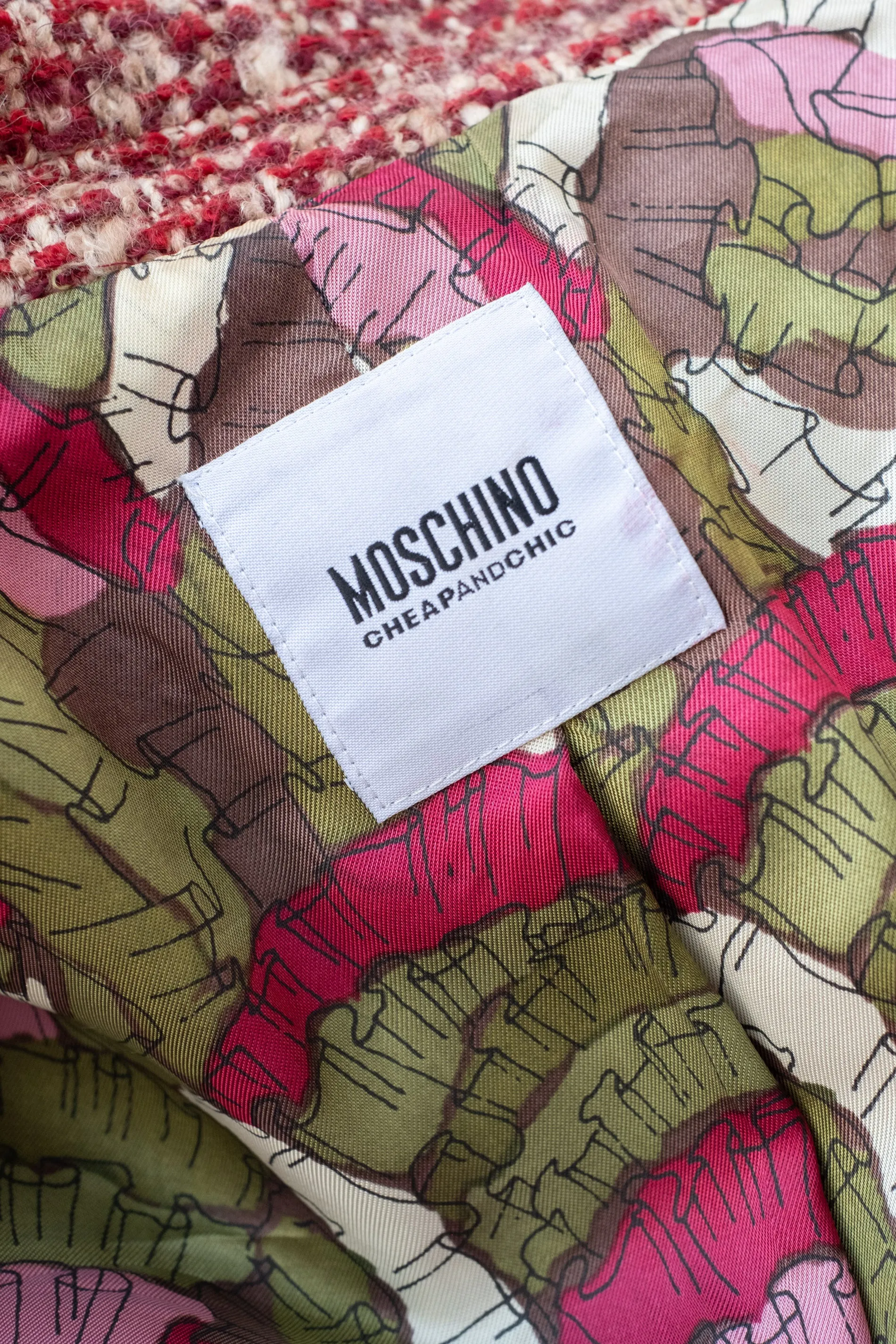Vintage Moschino Tweed Blazer and Skirt Set