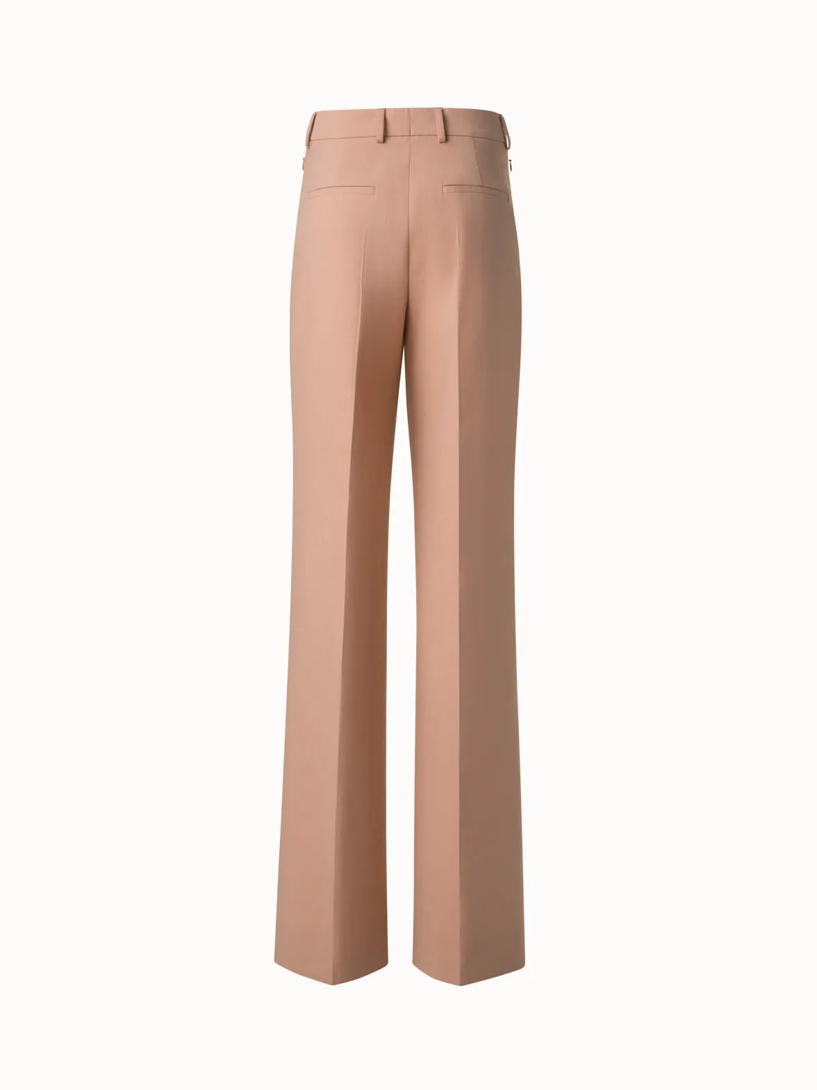 Wide Straight Cotton Double-Face Pants