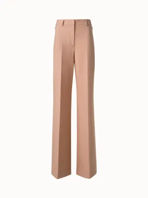 Wide Straight Cotton Double-Face Pants