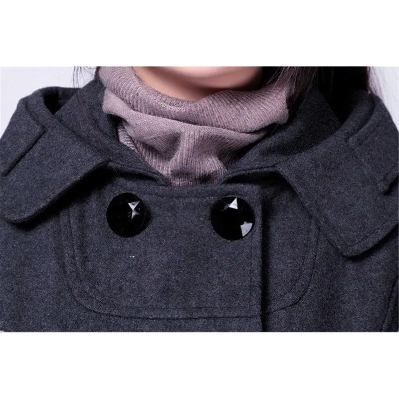 Winter Hooded Chic Woolen Coats