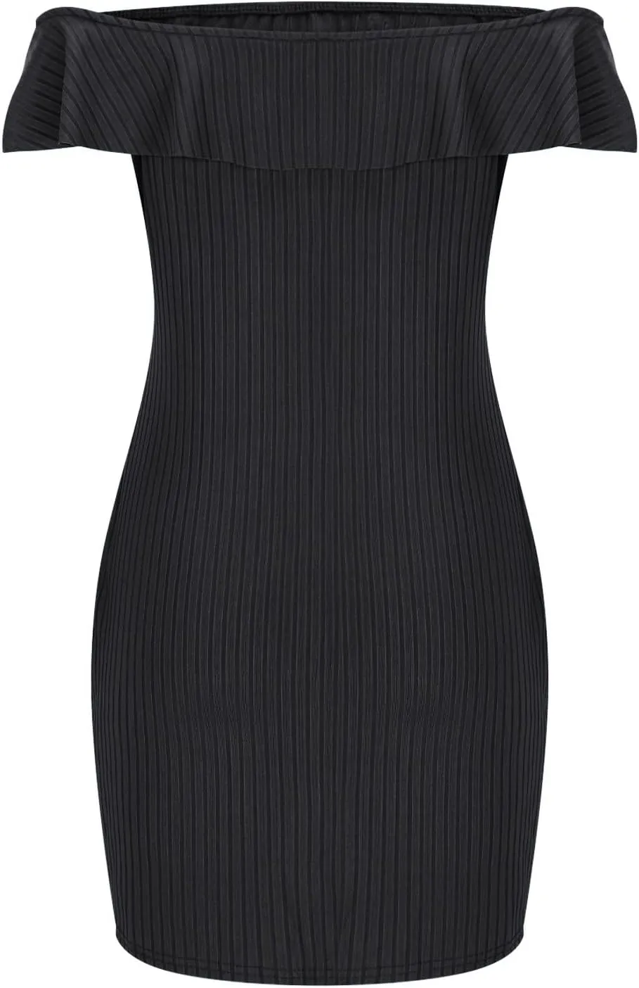 Women's Off The Shoulder Bodycon Mini Dress Slim Fit Elegant Ruffle Party Club Cocktail Dresses