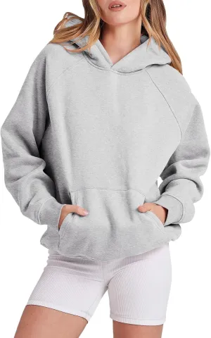 Womens Oversized Hoodies Hooded Sweatshirts Raglan Sleeve Sweater Tunic Tops Fall Winter Outfits