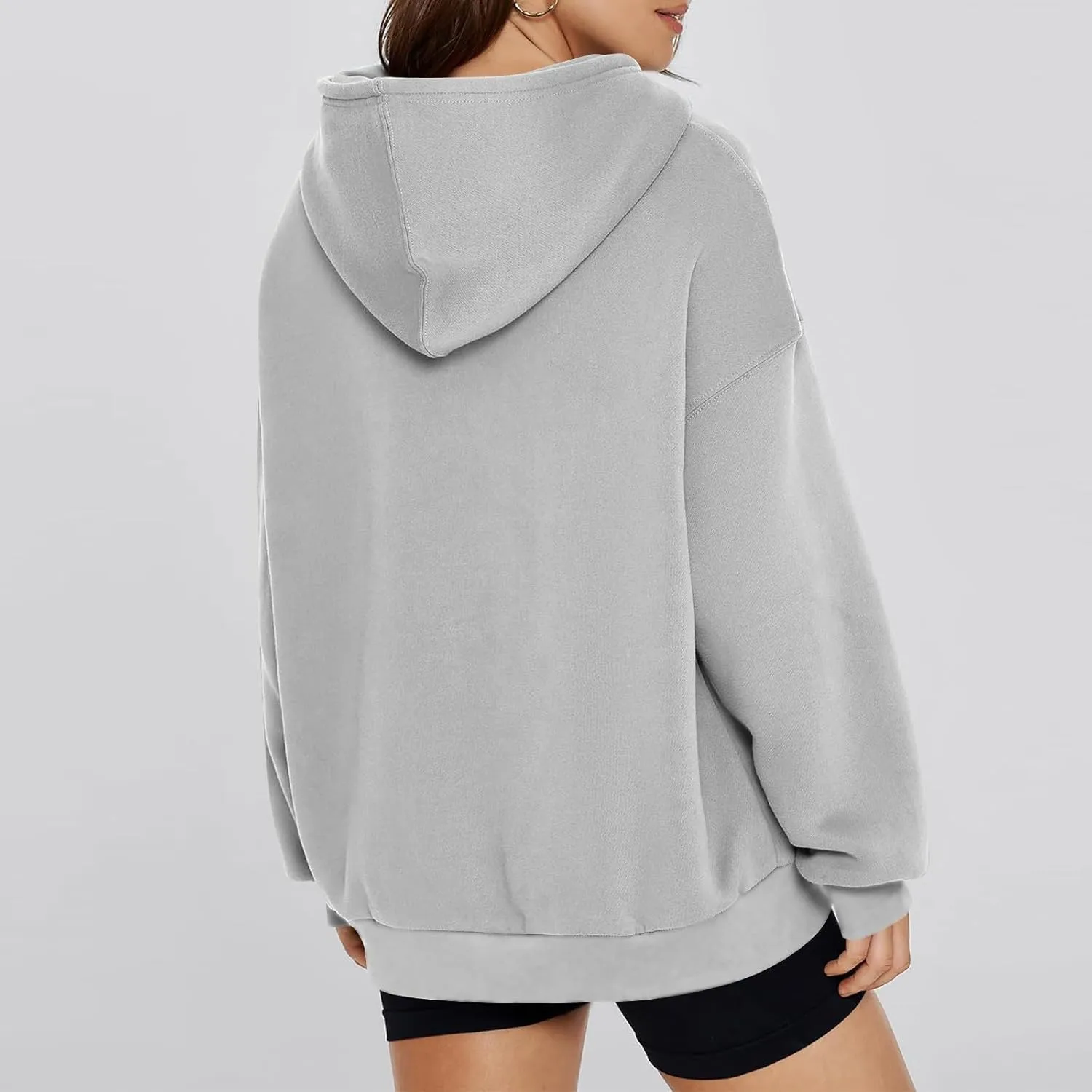 Womens Oversized Sweatshirts 2024 Fashion Fleece Hoodies Pullover Long Sleeve Hooded Sweatshirt Fall Winter Outfits