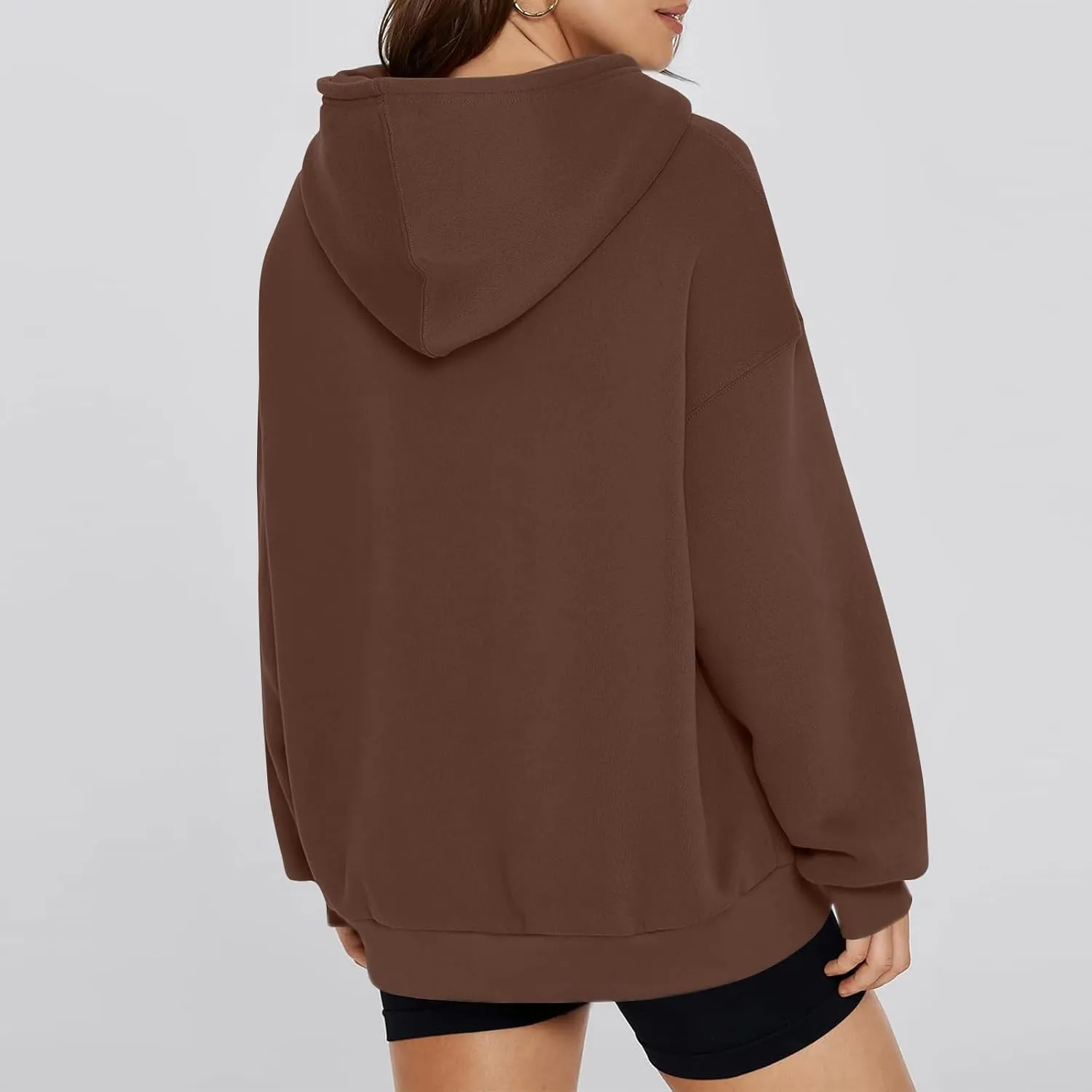 Womens Oversized Sweatshirts 2024 Fashion Fleece Hoodies Pullover Long Sleeve Hooded Sweatshirt Fall Winter Outfits