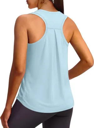 XIEERDUO Tank Top for Women Racerback Sleeveless Workout Tops Loose Fit Yoga Running Gym Shirts for Women