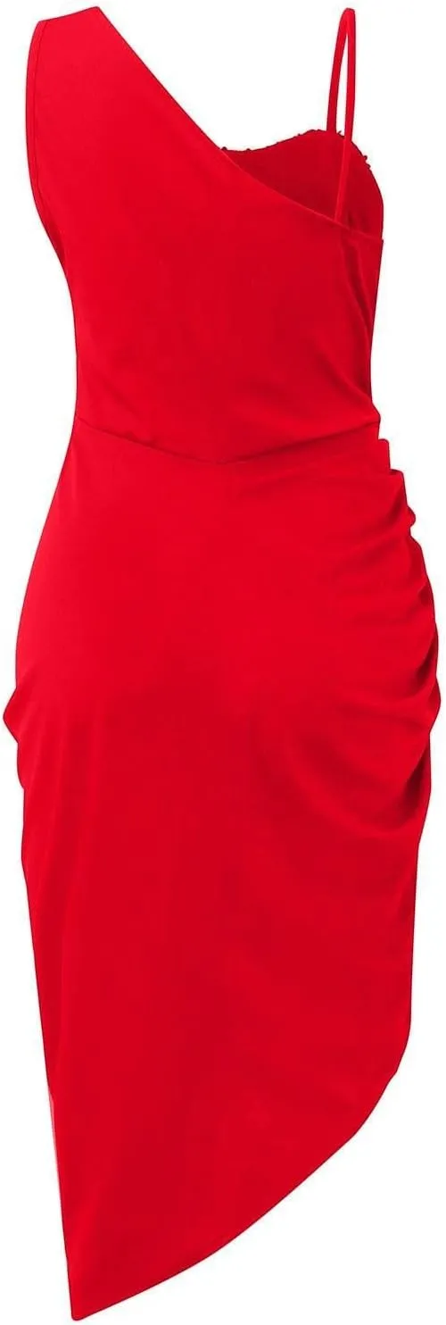 ZEFOTIM Sexy Dresses for Women 2024 Sleeeless Midi Bodycon Slit Dress Sexy Wrap Party Club Dresses
